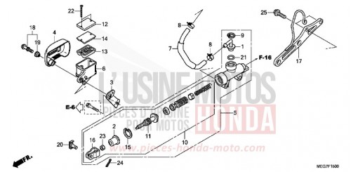 REAR BRAKE MASTER CYLINDER VT750CSC de 2012